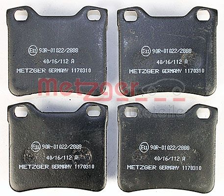 METZGER 1170310 Bremsbelagsatz, Scheibenbremse